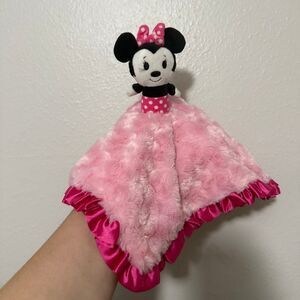 Minnie Mouse Disney Hallmark Itty Bittys Lovey Plush Security Blanket Pink EUC